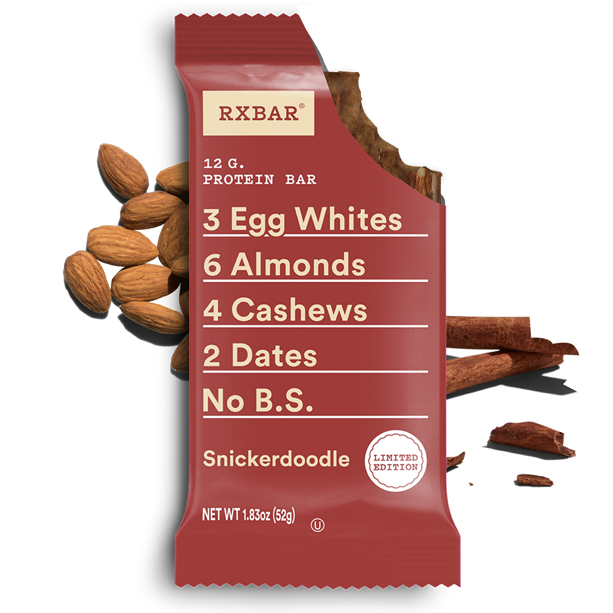SNICKERDOODLES and FIGS RXBAR packaging